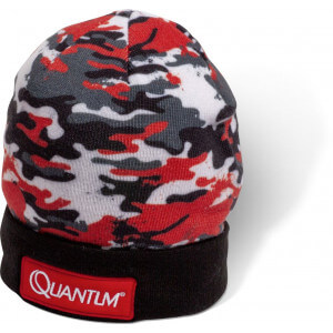 Čepice QUANTUM Winter Cap Black/ Red Camou