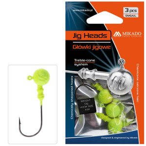Jig MIKADO Jig Head Aberdeen 3ks, žlutý