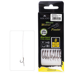 Nadväzec MIKADO Method Feeder Rig with Spike Barbed Hooks, 8ks, č. 12, 0,12mm, 10cm