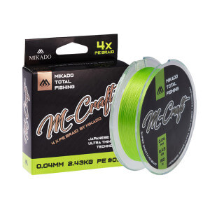 Šnúra MIKADO M-Craft Braid, 150 m, Fluo