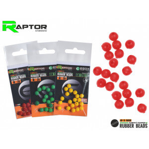 Gumový stoper ESOX Raptor Rubber Beads Green, 5mm, 20ks