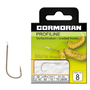 Naviazané háčiky CORMORAN Profiline Nickel Maggot Hook č. 14