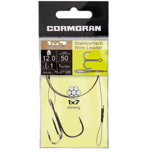 Levně Cormoran Lanko 1x7 Wire Leader Loop and Treble vel.1 50cm 12kg