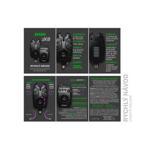 Obrázek 7 k Sada 3 signalizátorů ZFISH Bite Alarm ZX8 s příposlechem