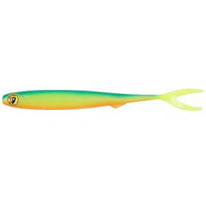 Nástraha FOX Slick Finesse 9cm, UV Blue Back Chartreuse