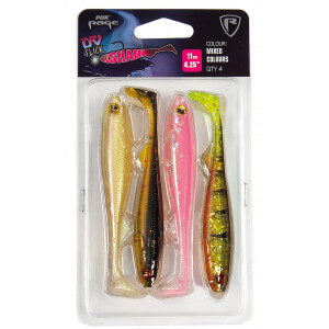 Set nástrah FOX Rage Slick Shad UV Mixed Colour 11cm, 4ks