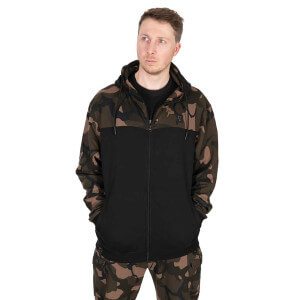 Mikina FOX LW Black Camo Split Zip Hoody