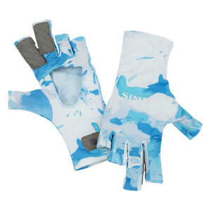 Rukavice SIMMS Sflex SunGlove Cloud Camo Blue
