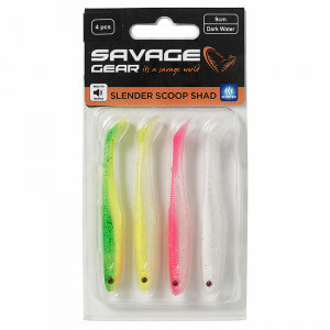 Nástraha SAVAGE GEAR Slender Scoop Shad, Dark Water Mix