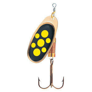 Třpytka DAM Effzett Standard Spinner, Black Yellow
