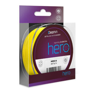 Šňůra DELPHIN Hero 8 žlutá