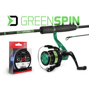 Přívlačový set DELPHIN GreenSpin + navijak + vlasec