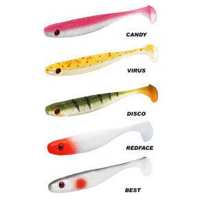 Mix nástrah DELPHIN BOMB! Rippa 10cm, 5ks, Agresor+Redface+Best+Candy+Virus