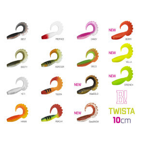 Umělá nástraha DELPHIN Twista UVs 10 cm, 5 ks