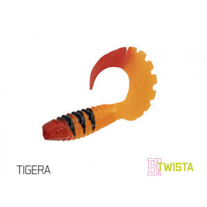 Umělá nástraha DELPHIN Twista UVs 10 cm, 5 ks Tigera