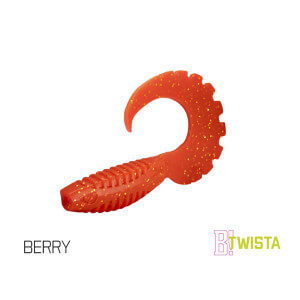 Umělá nástraha DELPHIN Twista UVs 10 cm, 5 ks Berry