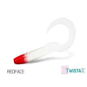 Nástrahy DELPHIN TwistaX Eeltail UVs 6 cm, 5 ks Redface
