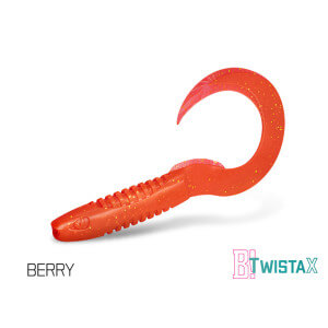 Nástrahy DELPHIN TwistaX Eeltail UVs 6 cm, 5 ks Berry