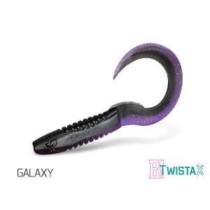 Nástrahy DELPHIN TwistaX Eeltail UVs 15 cm, 5 ks Galaxy