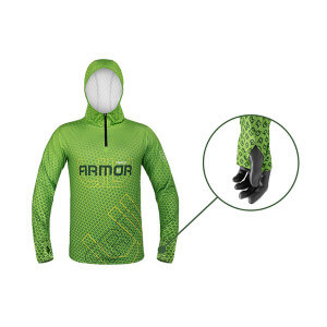 Obrázok 3 k Tričko DELPHIN UV Armor 50+ Neon s kapucňou
