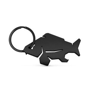 Klíčenka DELPHIN Carpener černá, s otvírákem na láhve