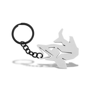 Klíčenka DELPHIN Pikener stříbrná, s otvírákem na lahve