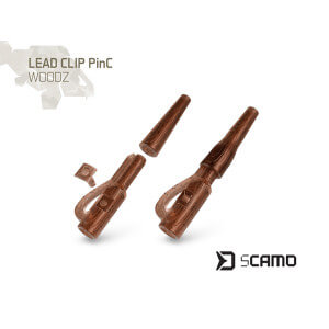 Obrázok 2 k Klip DELPHIN TheEnd sCamo Lead Clip PinC Woodz, 10 ks