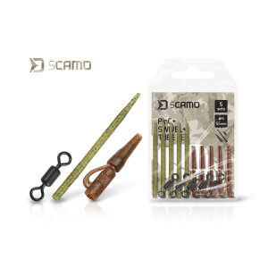 Set montáž DELPHIN TheEnd sCamo PinC + Swivel + Tube, 5 ks