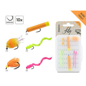 Sada umelých mušiek DELPHIN Fly, Bung Trout