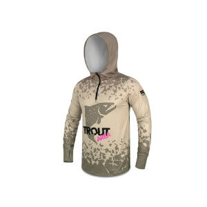 Tričko DELPHIN UV Armor 50+ Trout s kapucňou
