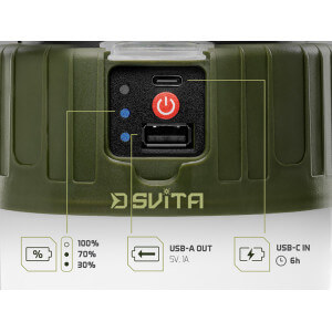 Obrázek 5 k Kempová lampa DELPHIN Svita 4 W/ 3600 mAh, s ovladačem