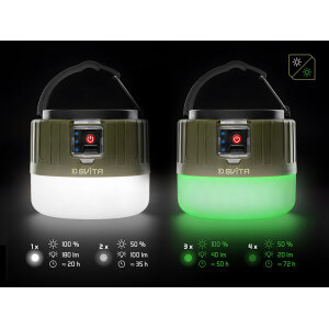 Obrázek 7 k Kempová lampa DELPHIN Svita 4 W/ 3600 mAh, s ovladačem