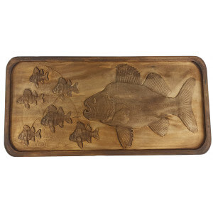 Dřevěný obraz "Okouny", A02 24x26 cm