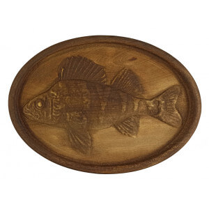 Dřevěný obraz "Okoun", A09 19x14 cm