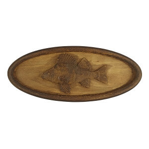 Dřevěný obraz "Okoun", A10 24x10 cm