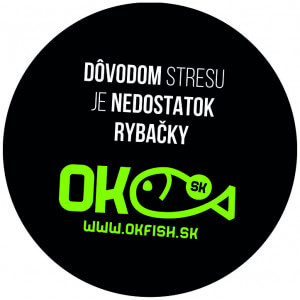 Nálepka OKfish.sk, čierna, okrúhla
