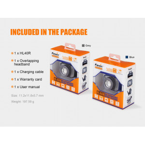 Obrázok 13 k Nabíjacia zaostrovacia čelovka FENIX HL40R modrá